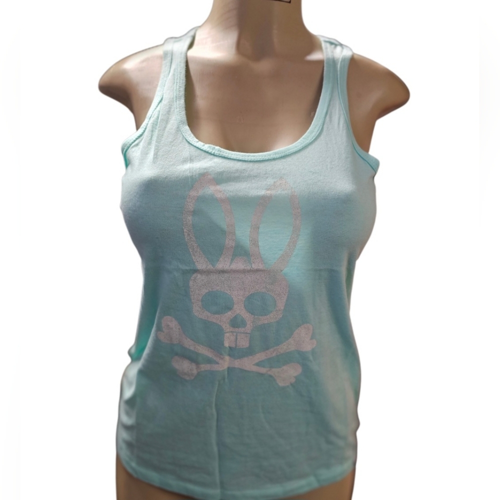 Women's Tank Top Psycho Bunny New Witg Tags  Green Light Original